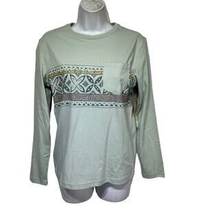 bixby nomad long sleeve graphic pocket Tee Shirt  Size L (12-14)